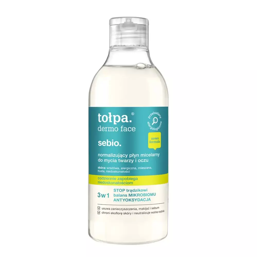 Tolpa - Dermo Face Sebio - Normalisierende mizellare Lotion für Gesichts- und Augenreinigung - 400ml