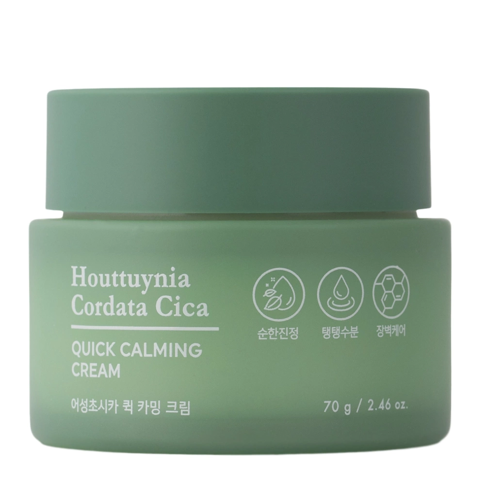 TonyMoly - Houttuynia Cordata Cica Quick Calming Cream - Lindernde Gesichtscreme mit Centella - 70g