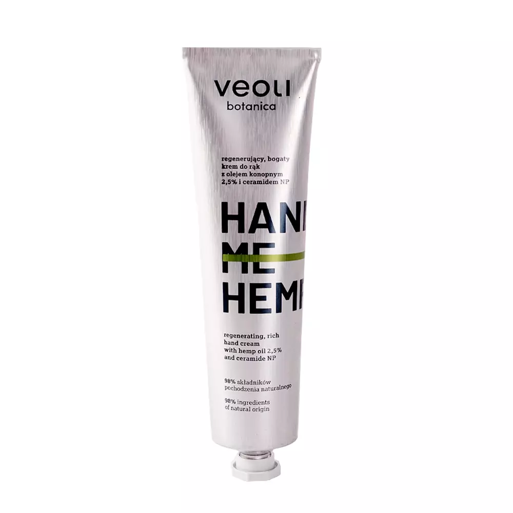 Veoli Botanica - Hand Me Hand - Regenerierende, reichhaltige Handcreme mit Hanföl 2,5% - 75ml