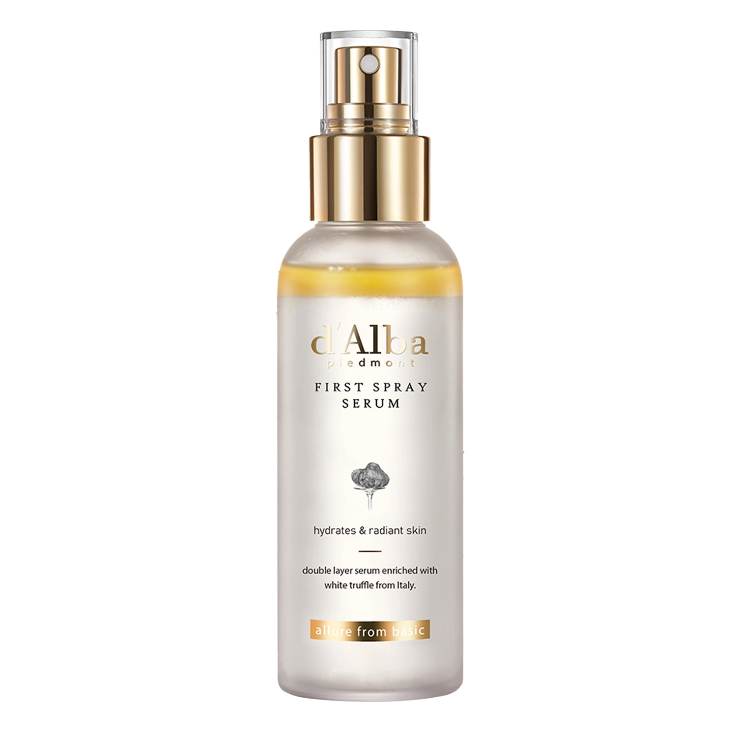 d'Alba - White Truffle First Spray Serum - Aufhellendes und feuchtigkeitsspendendes Gesichtsserum im Nebel - 100ml