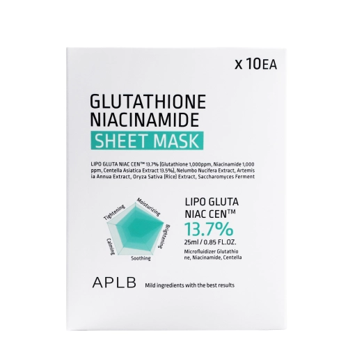 APLB - Glutathione Niacinamide Sheet Mask Set - Set mit aufhellenden Gesichtsmasken - 10x25ml