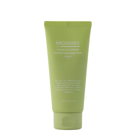 Miguhara - Green Tea Calming Essence Cleansing Foam Origin - Lindernder Grüner Tee-Schaum - 120ml