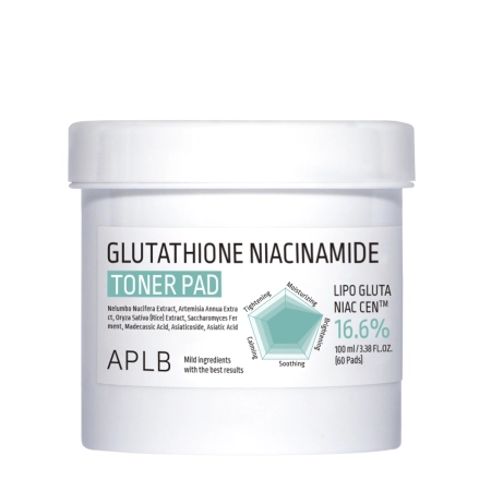 APLB - Glutathione Niacinamide Toner Pad - Aufhellende Gesichtspads - 60pcs/100ml