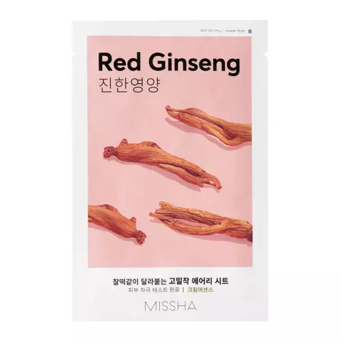Missha - Airy Fit Sheet Mask - Roter Ginseng - Nährende Tuchmaske - 19g