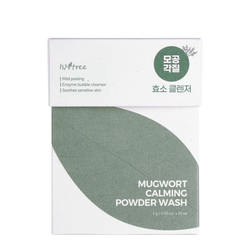 Isntree - Mugwort Calming Powder Wash - Beutel-Set mit Gesichtswaschpulver - 1g x 25 Stk.