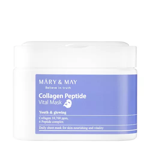 Mary&May - Collagen Peptide Vital Mask - Straffende Gesichtsmaske im Set - 30 Stück