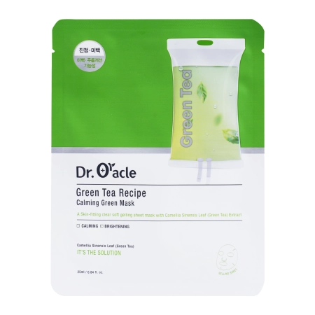 Dr.Oracle - GreenTea Recipe Calming Green Mask - Lindernde Tuchmaske mit Grüntee - 1 Stk./25ml