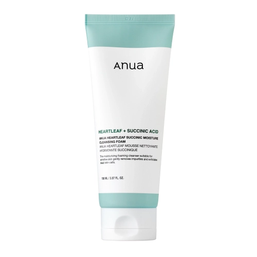 Anua - Heartleaf Succinic Moisture Cleansing Foam - Lindernder Gesichtsreinigungsschaum - 150ml