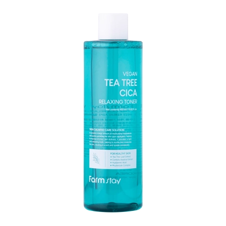 Farmstay - Vegan Tea Tree Cica Relaxing Toner - Linderndes Gesichtswasser mit Teebaum und Cica - 400ml