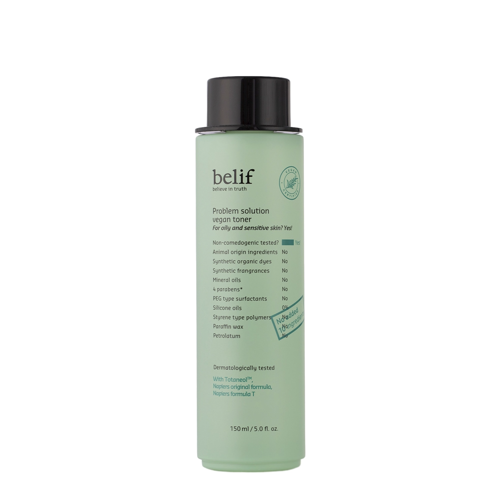 Belif - Problem Solution Vegan Toner - Linderndes Gesichtswasser mit Teebaumextrakt - 150ml