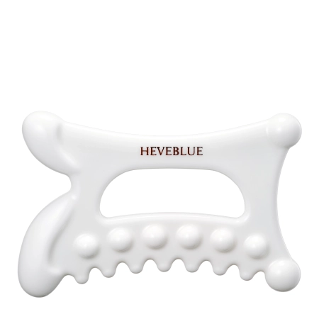 HEVEBLUE - Natural White Clay Relaxing Homecare Gua Sha - Massage Stein - 1pc 