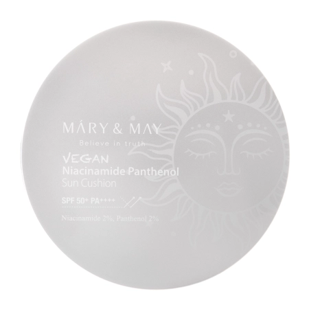 Mary&May - Vegan Niacinamide Panthenol Sun Cushion SPF50+/PA++++ - Kissenfilter-Creme - 25g 