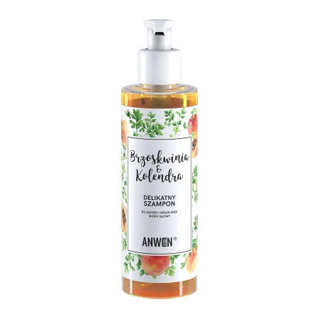 Anwen - Pfirsich und Koriander - Shampoo für trockene und empfindliche Kopfhaut - 200 ml