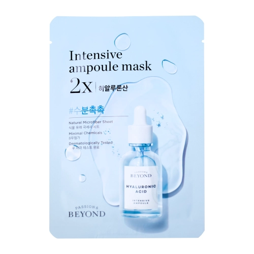 BEYOND - Intensive Ampoule Mask 2X - Hyaluronic Acid - Feuchtigkeitsspendende Tuchmaske - 1szt/25ml