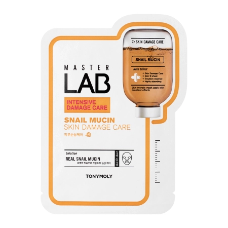 TonyMoly - Master Lab Mask Sheet Snail Mucin - Schneckenschleim Tuchmaske - 1Stk/19g