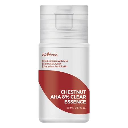 Isntree - Chestnut AHA 8% Clear Essence - Gesichtsessenz mit Milch- und Glykolsäure - 20ml