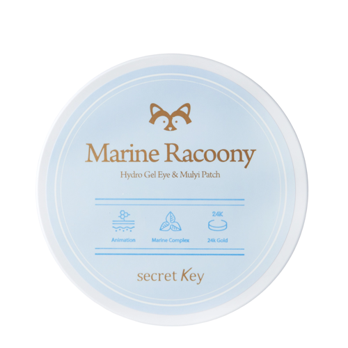 Secret Key - Marine Racoony Hydrogel Eye & Multi Patch - Hydrogel Hydration Pads für Gesicht & unter den Augen - 60pcs