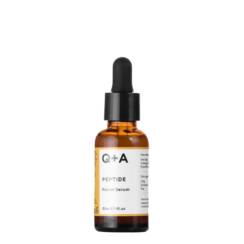 Q+A - Peptide - Facial Serum - Feuchtigkeitsspendendes und regenerierendes Gesichtsserum mit Peptiden - 30ml