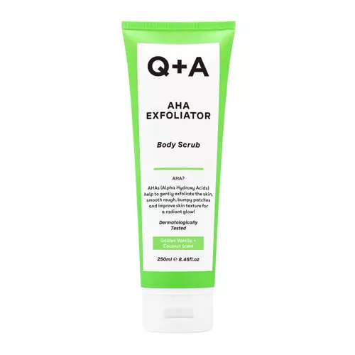 Q+A - AHA Exfoliator Body Scrub - Glättendes Körperpeeling mit AHA-Säuren - 250ml