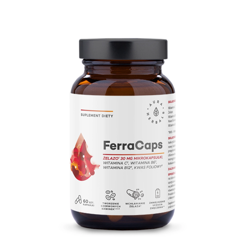 Aura Herbals - FerraCaps Eisen 30 mg Mikrokapseln - Kapseln - 60 Stk