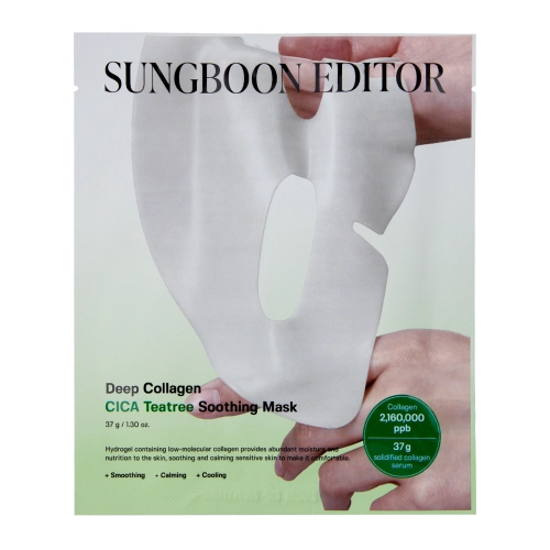 Sungboon Editor - Deep Collagen Cica Teatree Soothing Mask - Lindernde Hydrogel Gesichtsmaske - 1pc/37g