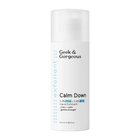Geek & Gorgeous - Calm Down - Sanftes Peeling für empfindliche Haut mit 4% PHA- und BHA-Säuren - 100ml