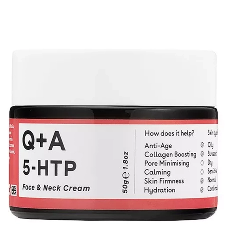 Q+A - 5-HTP - Face&Neck Cream - Straffende Gesichts- und Halscreme mit der Aminosäure 5-HTP - 50ml