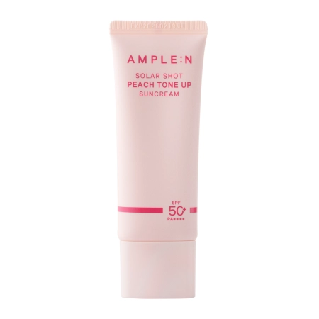 AMPLE:N - Solar Shot Peach Tone Up Sun Cream SPF50+ PA++++ - Tonisierende Gesichtscreme mit Filter - 40ml