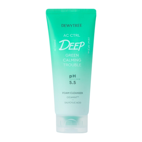 Dewytree - AC Ctrl Deep Green Calming Trouble Foam Cleanser - Lindernder Reinigungsschaum für Problemhaut - 150ml