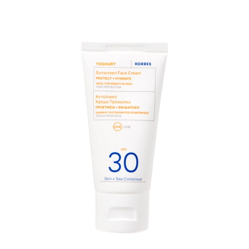 Korres - Yoghurt Sunscreen Face Cream-Gel SPF 30 – Gel-Creme für das Gesicht mit Sonnenschutz – 50ml