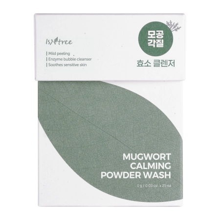 Isntree - Mugwort Calming Powder Wash - Beutel-Set mit Gesichtswaschpulver - 1g x 25 Stk.