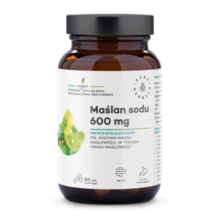 Aura Herbals - Mikrogekapseltes Natriumbutyrat 600 mg - Kapseln - 90 Stk