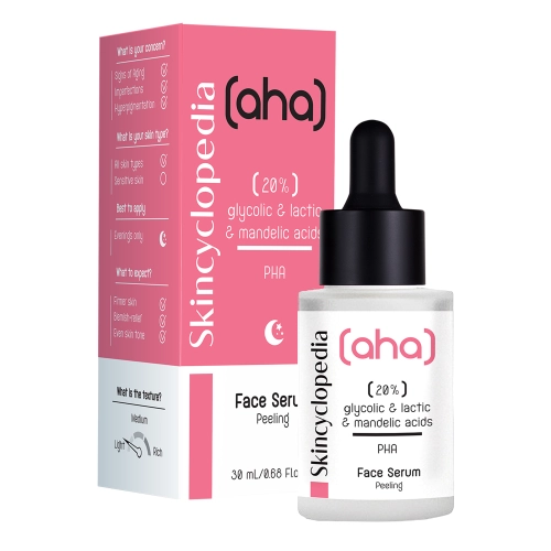 Skincyclopedia - Face Serum 20% AHA + PHA- Peelendes Gesichtsserum - 30ml