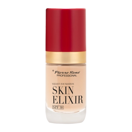 Pierre Rene - Skin Elixir SPF30 Velvet Foundation - Langanhaltende Foundation für das Gesicht - 02 - 25ml