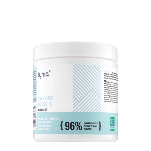 Lynia - Cream Base C Natural - Leichte feuchtigkeitsspendende Basiscreme mit den Vitaminen B5 und E - 200 ml