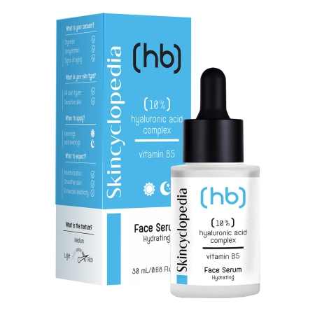 Skincyclopedia -  Face Serum 10% Hyaluronic Acid Complex + B5 - Feuchtigkeitsspendendes Gesichtsserum - 30ml