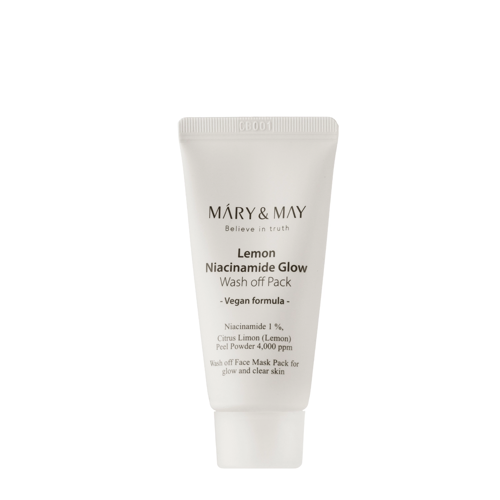 Mary&May - Lemon Niacinamide Glow Wash off Pack - Aufhellende Tonerde-Maske - 30g