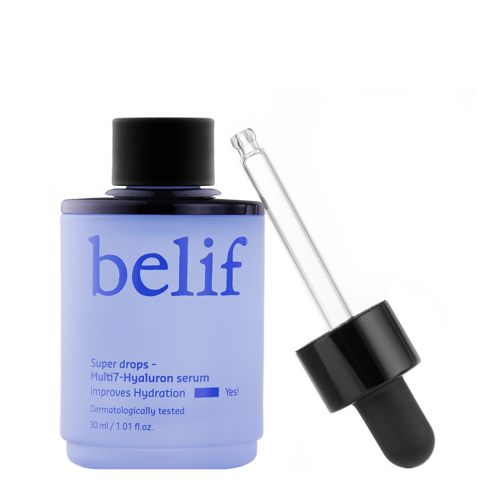 Belif - Super Drops Multi7 Hyaluron Serum - Feuchtigkeitsspendendes Gesichtsserum - 30ml