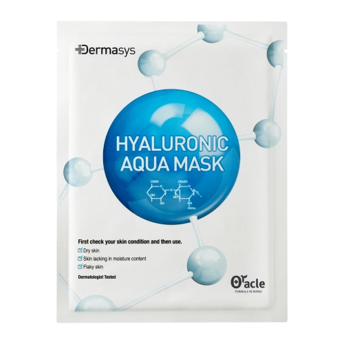 Dr.Oracle - DERMASYS Hyaluronic Aqua Mask - Feuchtigkeitsspendende Tuchmaske mit Hyaluronsäure und Aloe Vera - 1 Stk./25g