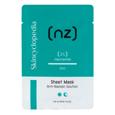 Skincyclopedia - Sheet Mask Niacinamide 3% Zinc - Anti-Unvollkommenheiten Tuchmaske -1pc/20ml