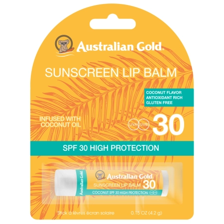 Australian Gold - Lip Balm Moisture Max SPF30 - Feuchtigkeitsspendender Lippenbalsam mit Schutzfilter - 4,2g
