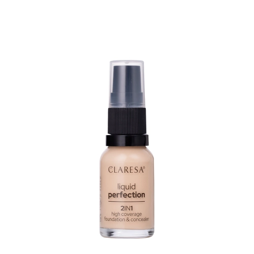 Claresa - Liquid Perfection 2in1 - Abdeckstift und Foundation 2in1 - 101.5 Vanilla - 18g