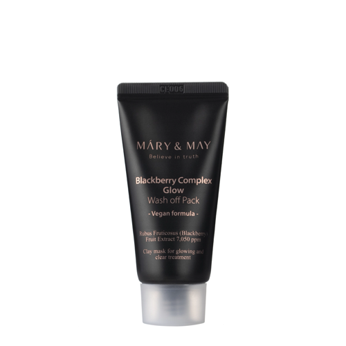 Mary&May - Vegan Blackberry Complex Glow Wash off Pack  - Aufhellende Tonerde-Maske - 30g