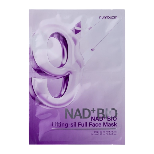 Numbuzin - No.9 NAD Bio Lifting Full Cover Facial Mask - NAD Coenzym Straffende Gesichtsmaske - 26ml