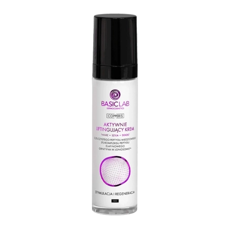 BasicLab - Copperis - Aktive Lifting-Nachtcreme für das Gesicht 0,3% reines Kupferpeptid - 50ml