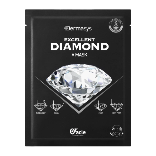 Dr.Oracle - DERMASYS Diamond V Mask - Lifting Tuchmaske für Gesicht und Kinn mit Diamantpuder - 1 Stk/35g