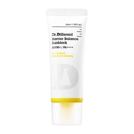 Dr.Different - Barrier Balance Sunblock SPF50+ PA++++ - Mineralische Sonnencreme - 40ml
