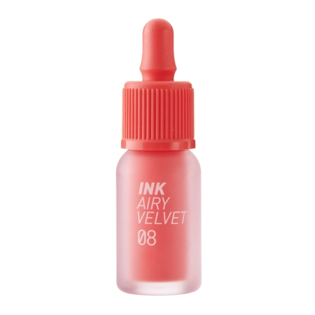 Peripera - Ink The Velvet - Lip Tint - 08 Pretty Orange Pink - 4g