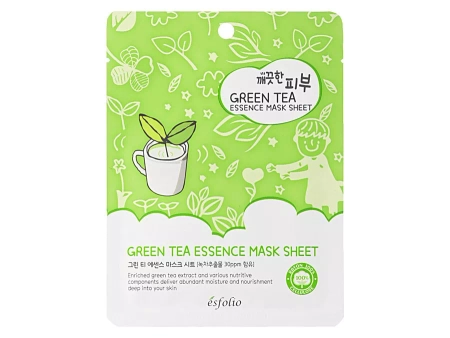 Esfolio - Pure Skin Green Tea Essence Mask Sheet - Tuchmaske mit Grünem Tee - 25ml